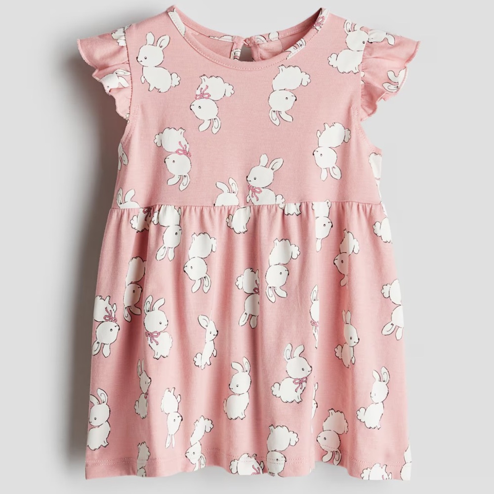 H&M Pink Dress with Bunny Print